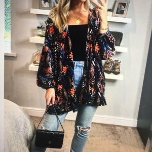 Traffic People Velvet Kimono Jacket, Size XS